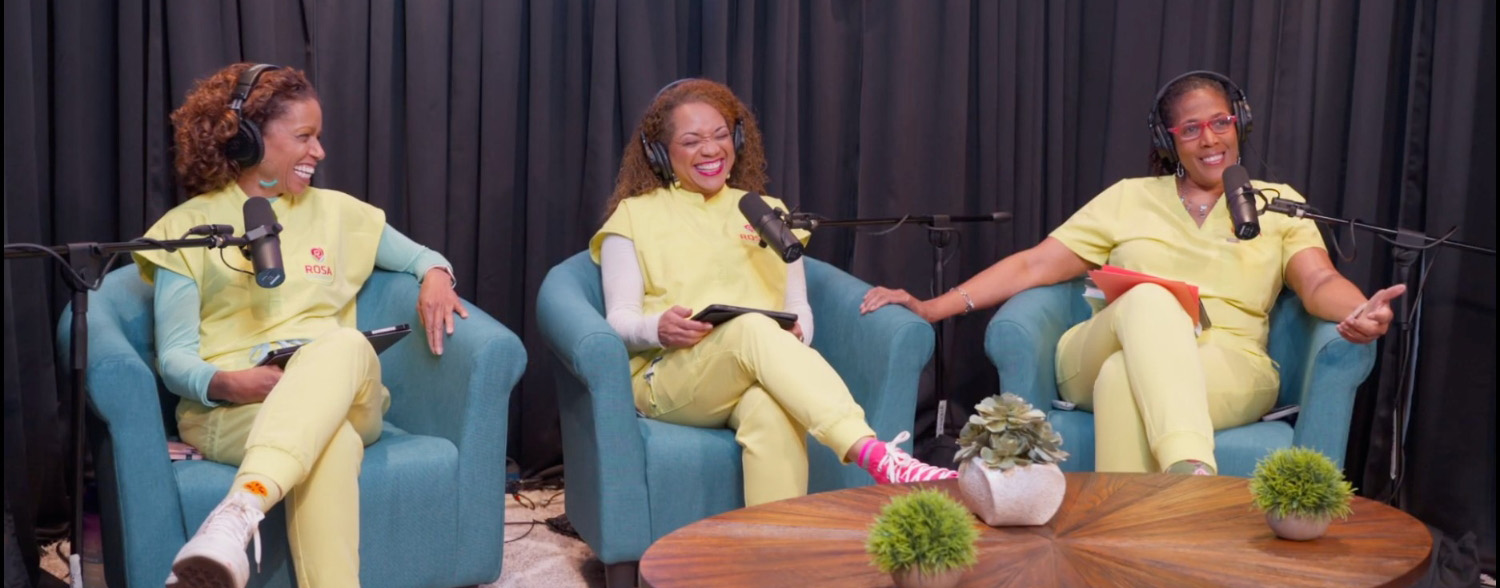 The hosts of the Take Good Care podcast